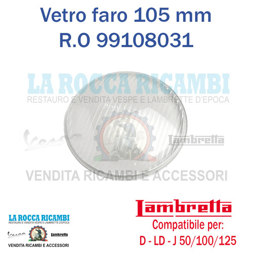 Vetro faro lambretta ld - lambretta, d